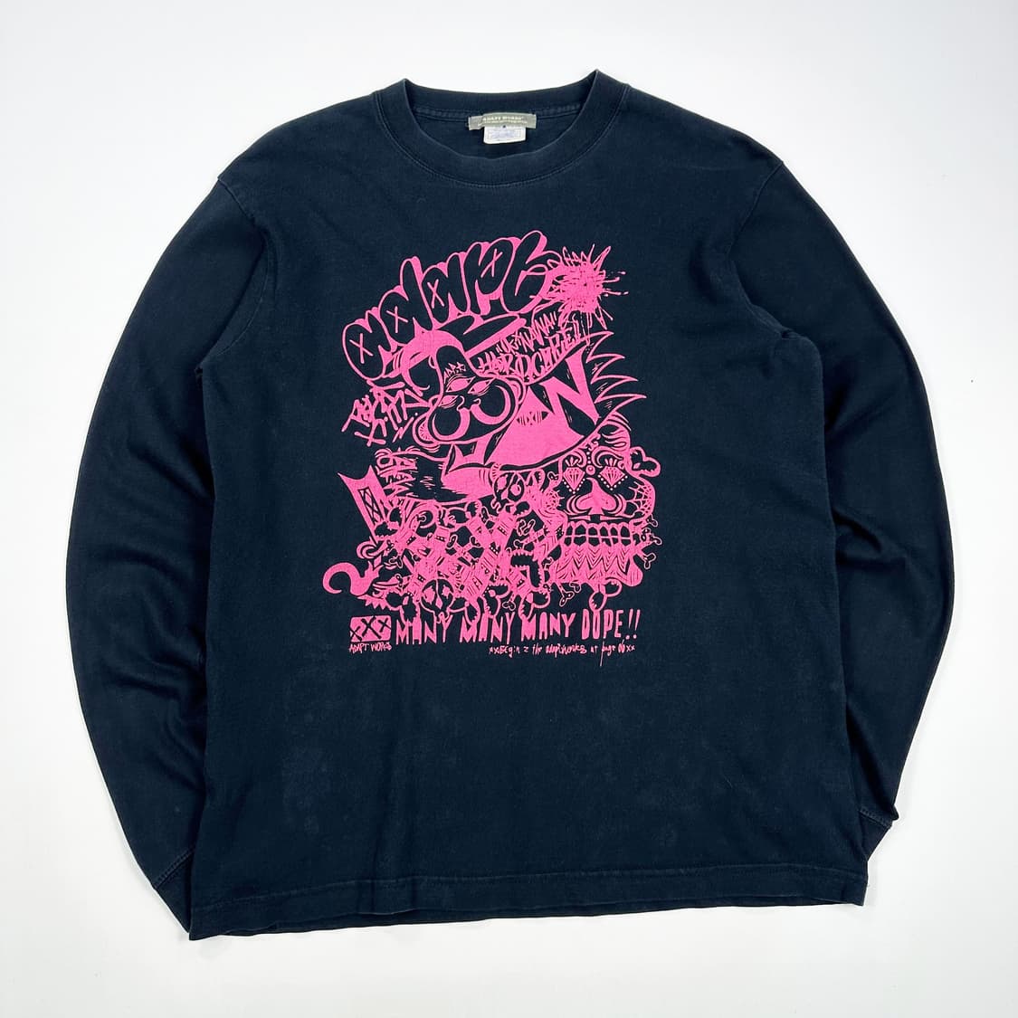 VTG 빈티지 블랙 프린팅 긴팔티셔츠 (M) 상품이미지2