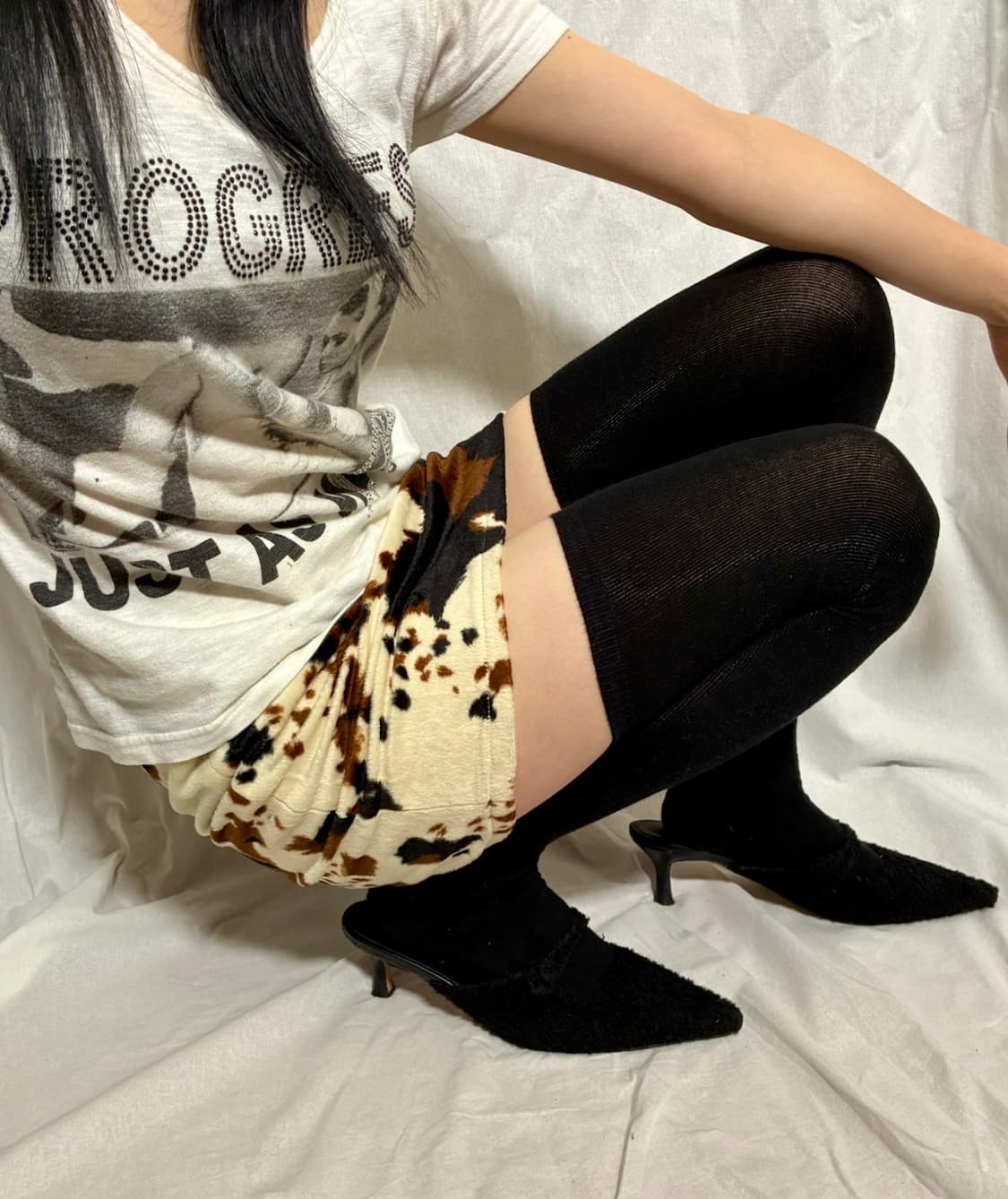 Animal-Print Mini Skirt 상품이미지1