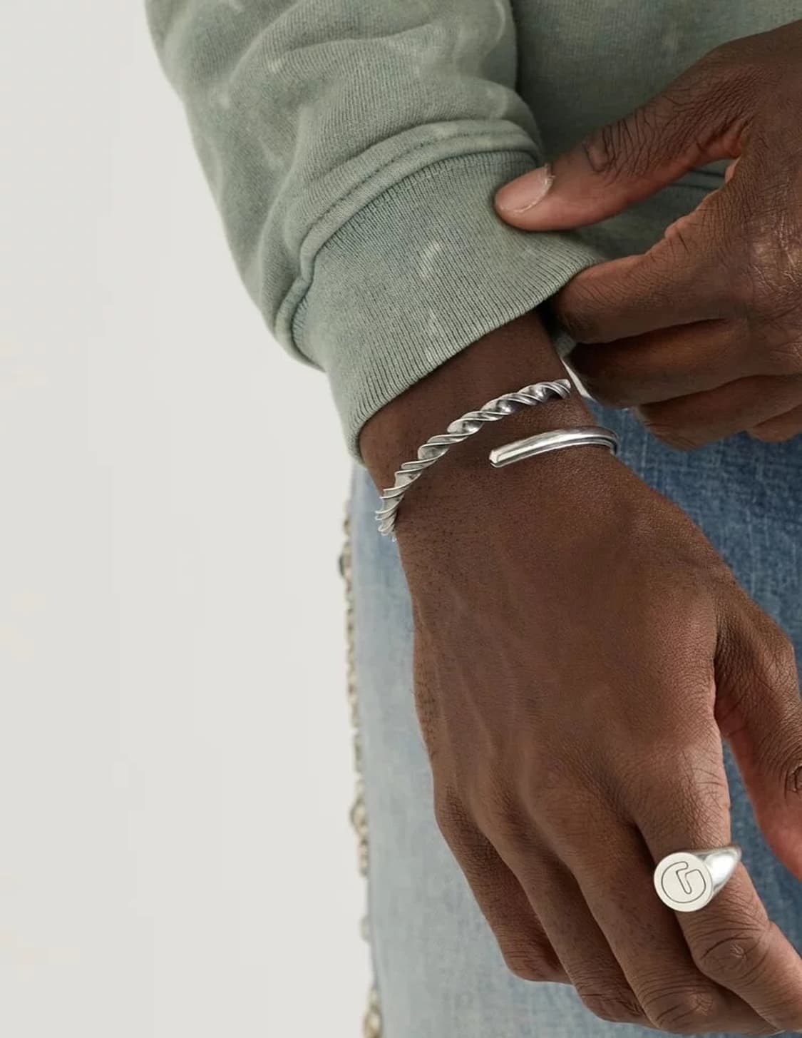 론원스 X 갤러리 디파트먼트 드릴 비트 커프 팔찌 925실버 상품이미지6