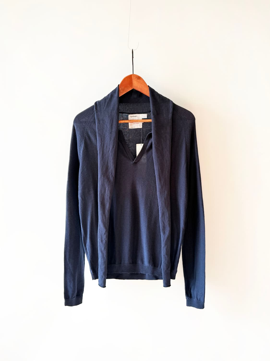 Topman 20s 데드스탁 탑맨 코튼 머플러 브이넥 니트 상품이미지4