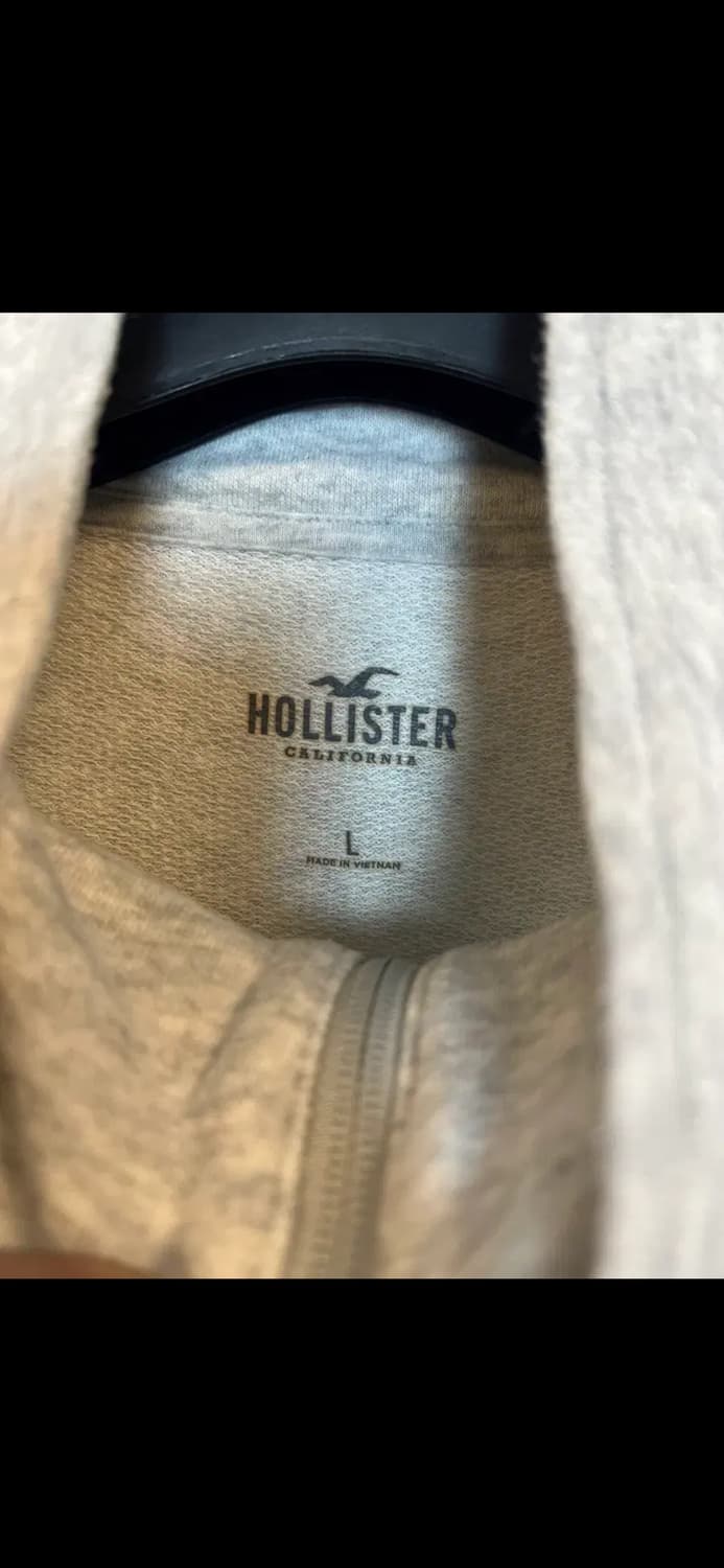 T135 홀리스터 하프집업 맨투맨 회색 L 상품이미지2