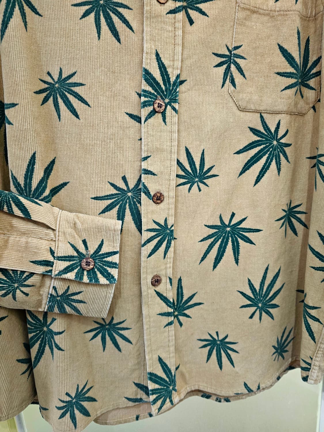 베이지 Hemp leaf 코듀로이 셔츠 상품이미지4
