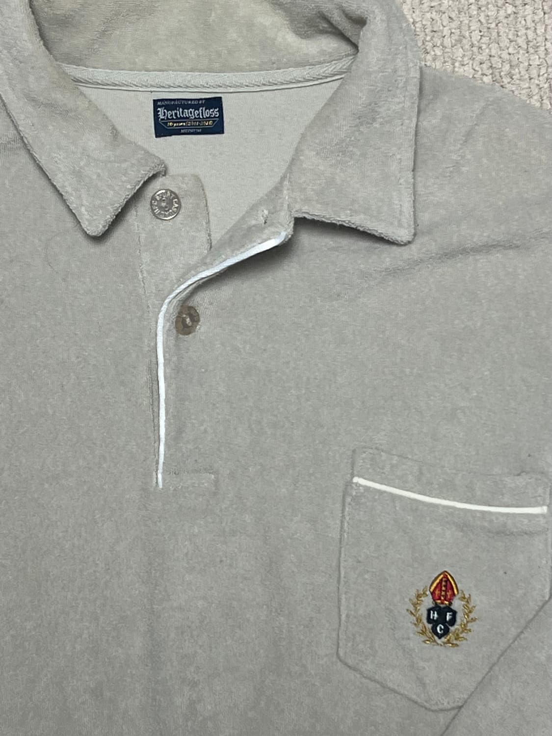 헤리티지플로스 테리 폴로셔츠 베이지 상품이미지2