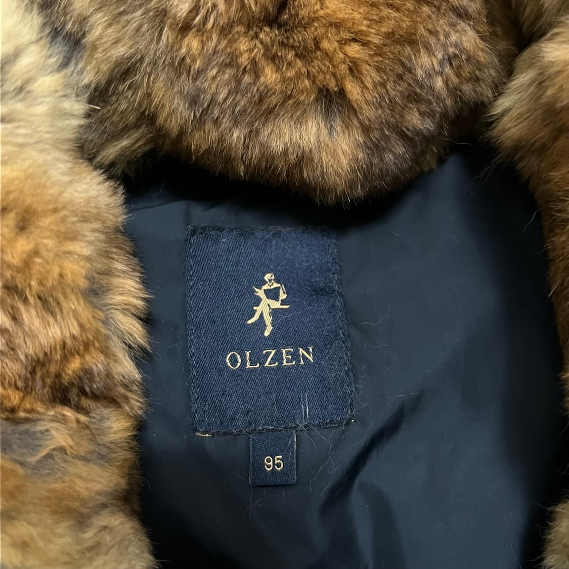 올젠 덕다운 래빗퍼 카라 퀼팅 패딩 점퍼 [네이비] M/95 상품이미지4