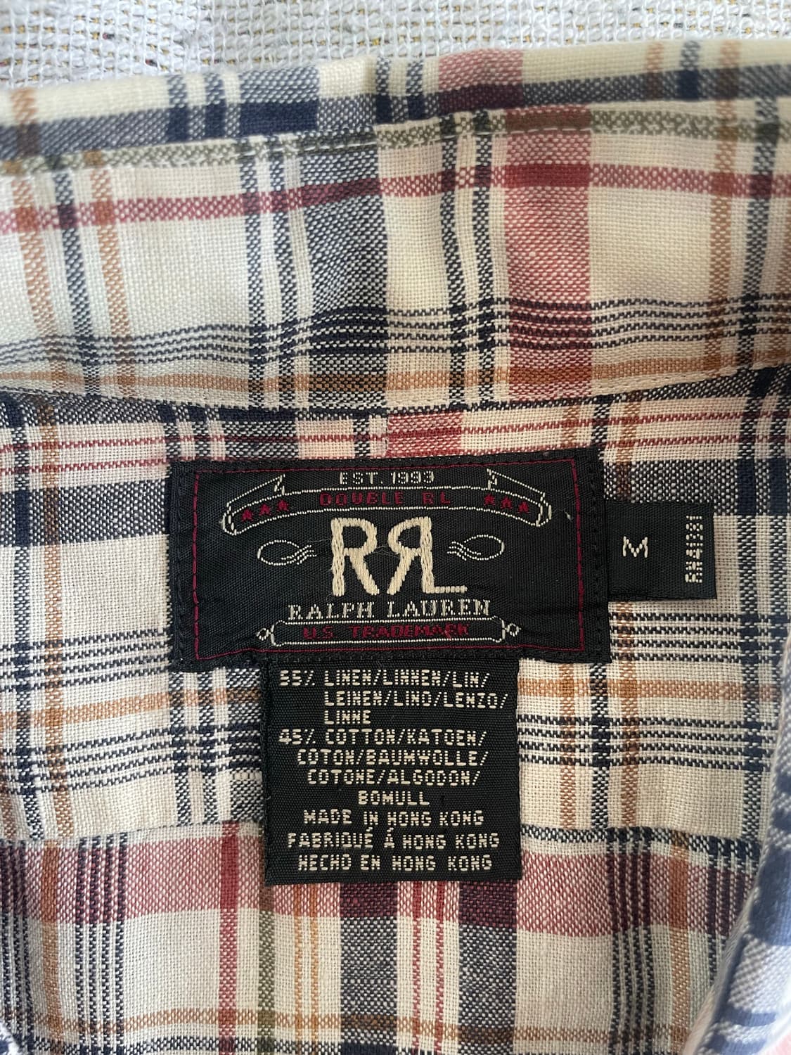 RRL 린넨코튼 체크셔츠(M) 상품이미지2