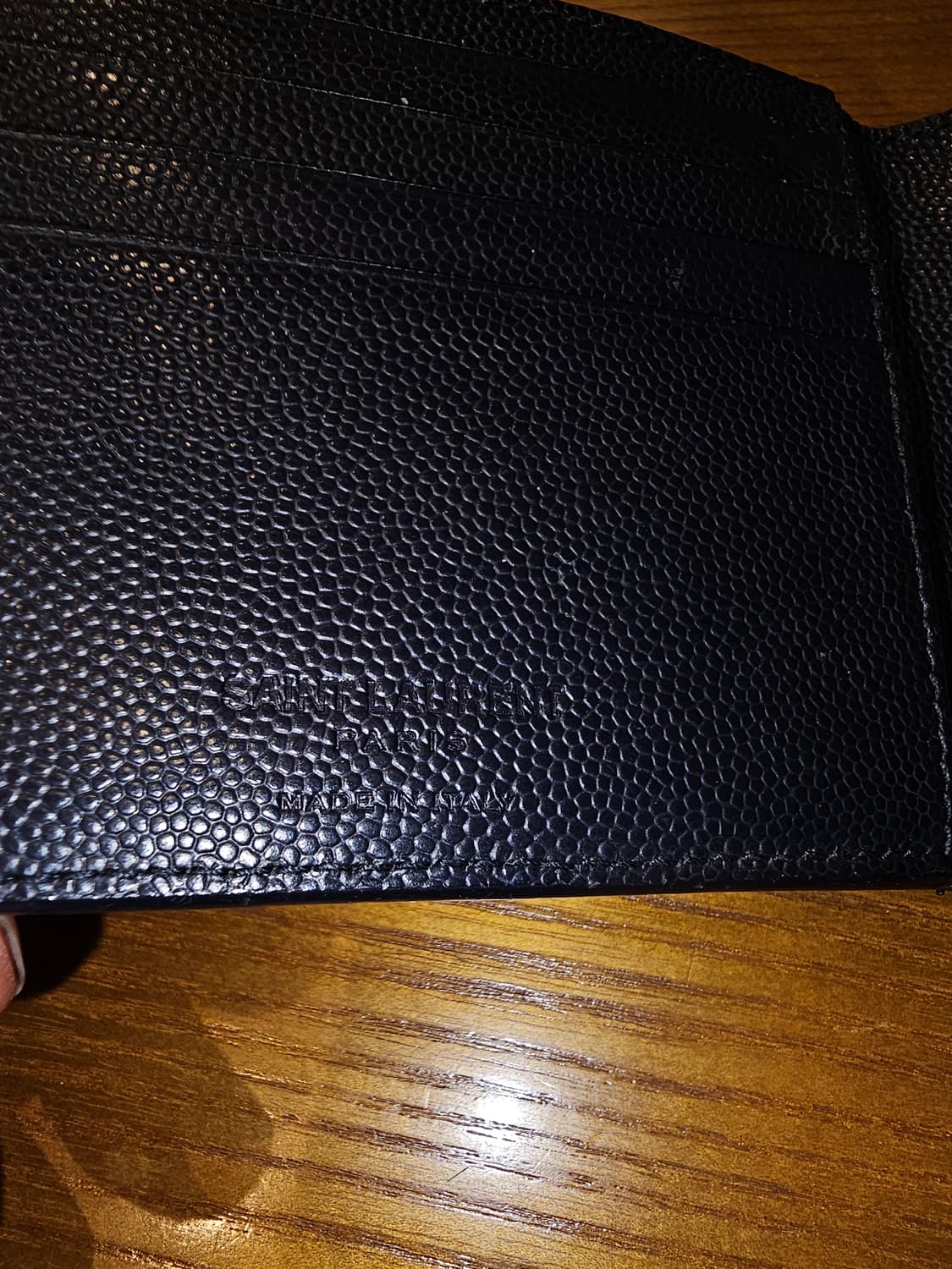 생로랑 블랙 레더 반지갑 상품이미지6