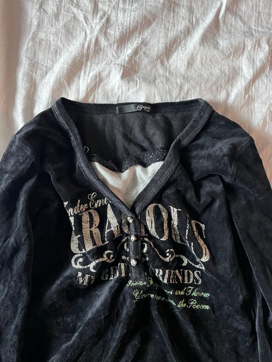 Vintage Punk Mood Print Velvet  상품이미지3