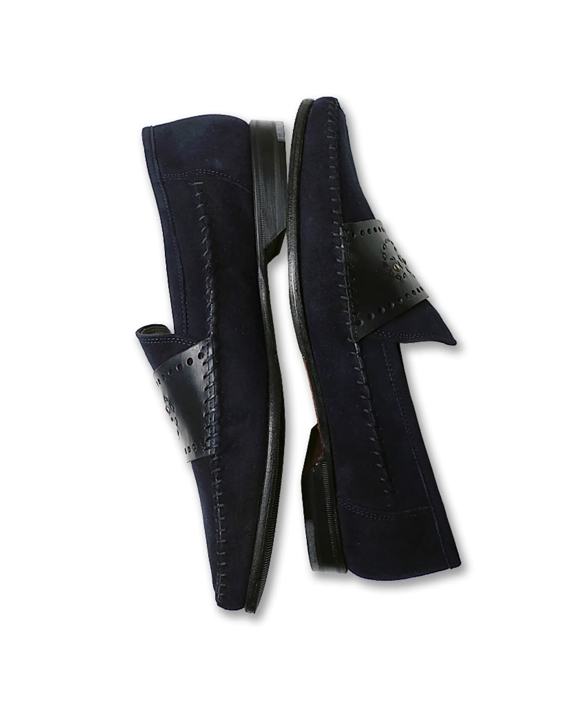 로렌조 반피 [Lorenzo Banfi] 네이비 스웨이드 밀라노 로퍼 상품이미지3