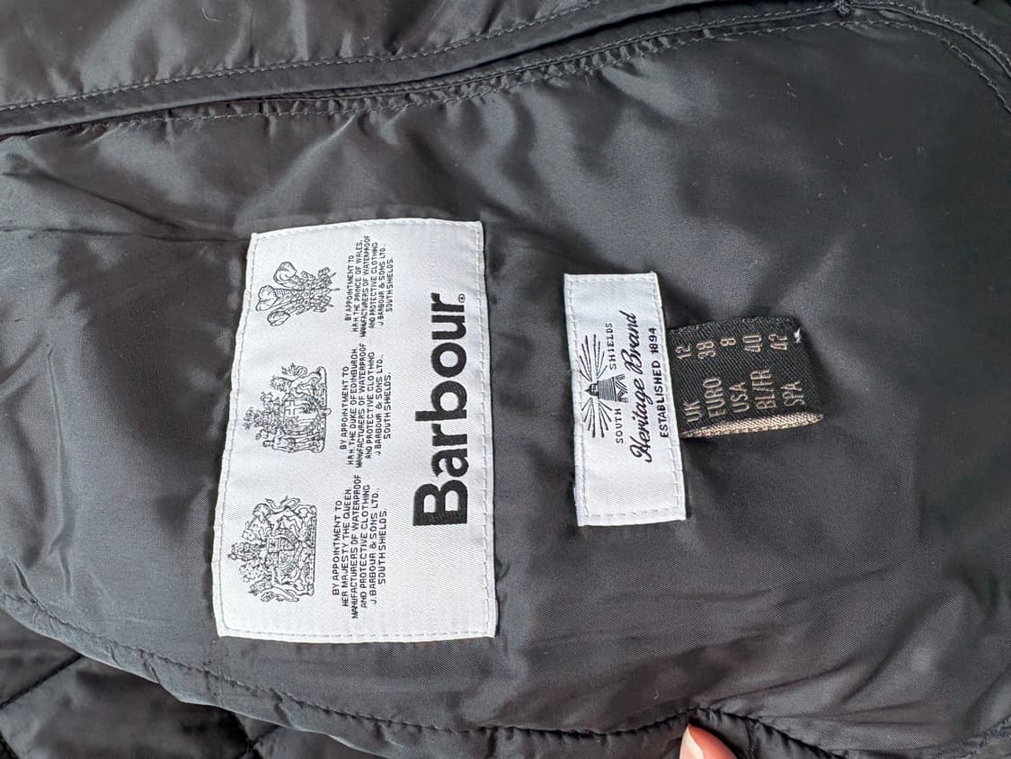 여성 바버 퀼팅 자켓 블랙 상품이미지3