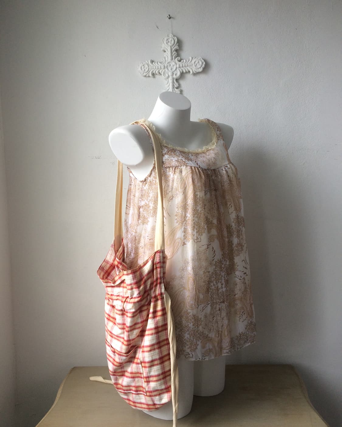 check pattern tote bag 상품이미지1
