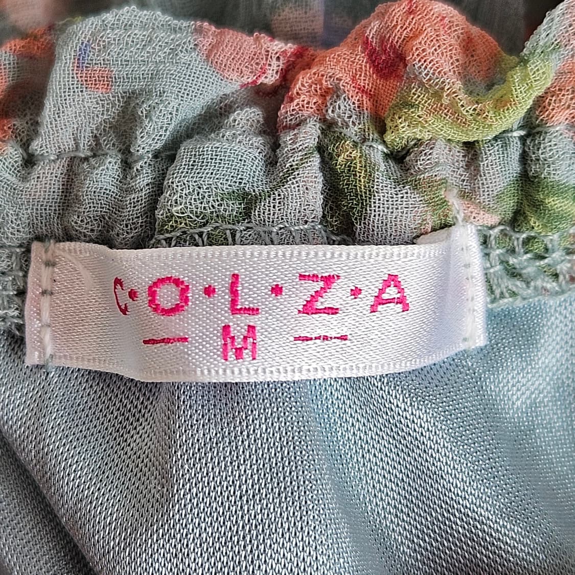 COLZA 플라워 레이스업 쉬폰 원피스 상품이미지7