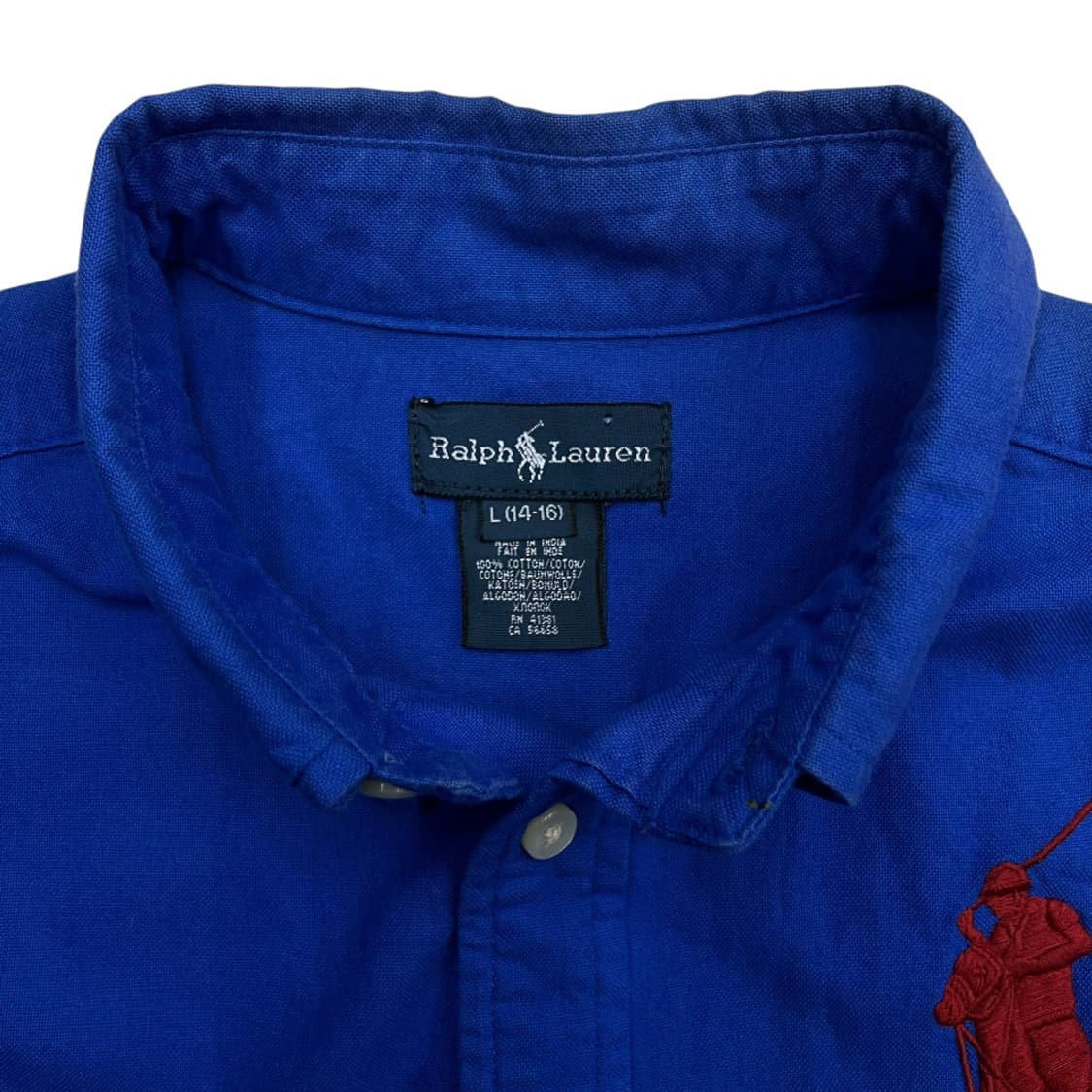 폴로 랄프로렌 빅포니 블루 셔츠 L 상품이미지5