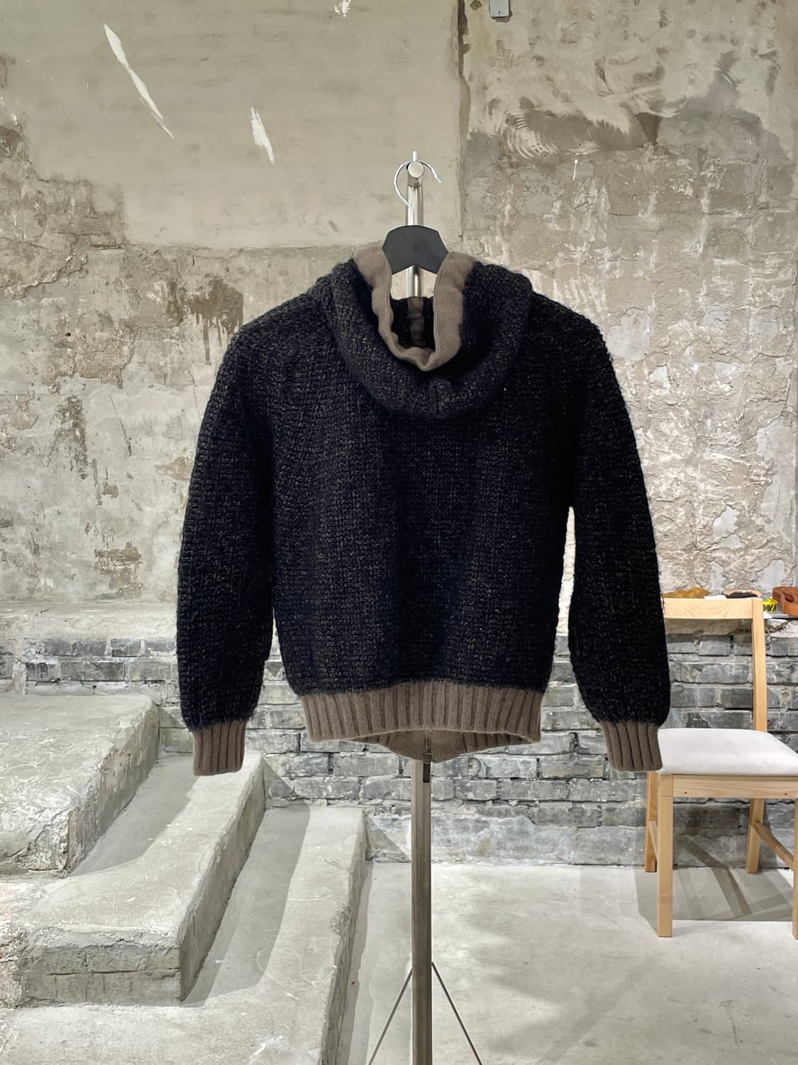 아르마니 꼴레지오니 패널 울 투 웨이 집업 크롭 자켓 상품이미지6