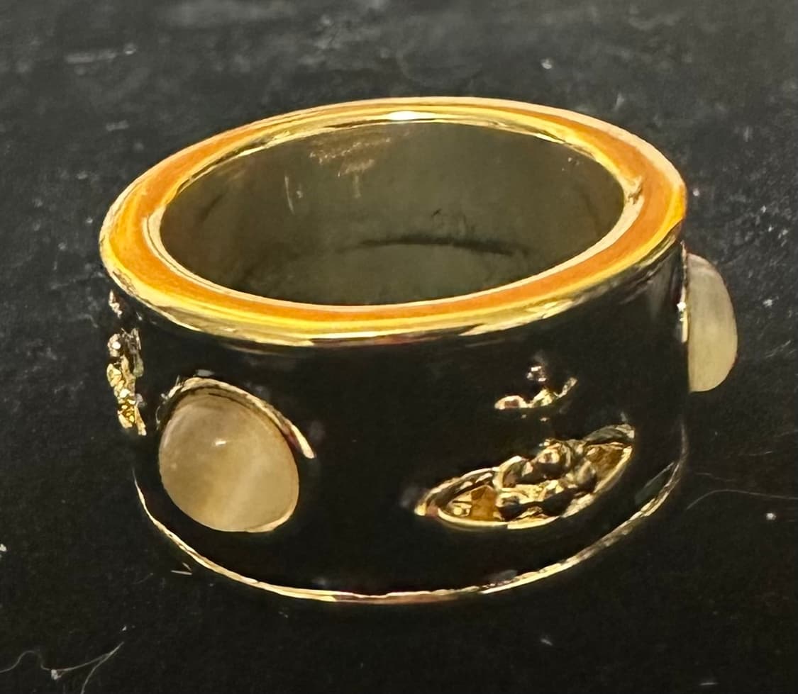 비비안웨스트우드 반지 골드 화이트&블랙 상품이미지8