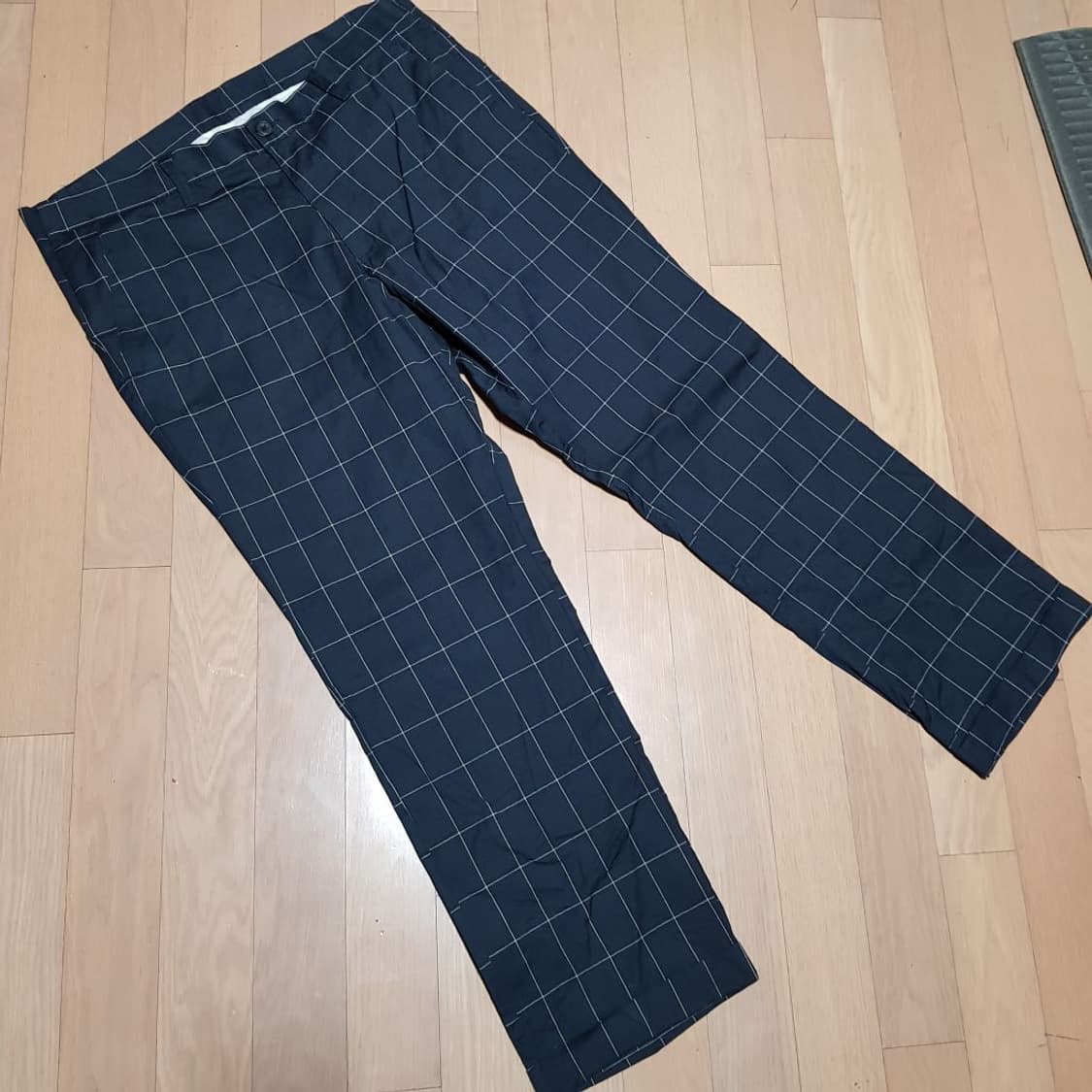 35 / 아디다스 / 네이비 체크 봄팬츠/와313부 상품이미지2