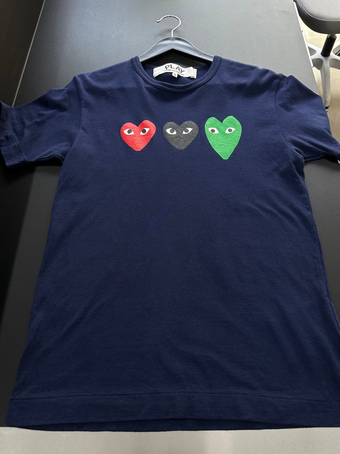 꼼데가르송 플레이 트리플 하트 반팔티  상품이미지4