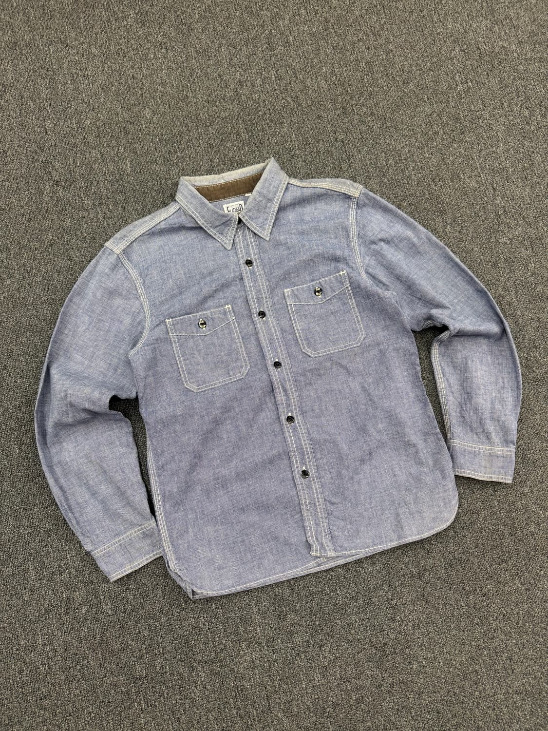 40)플랫 헤드 빈티지 샴브레이 셔츠 상품이미지1