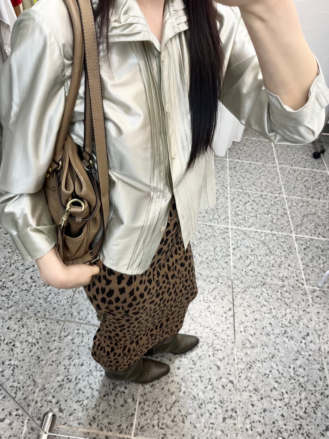 Gold glossy shirt 상품이미지4