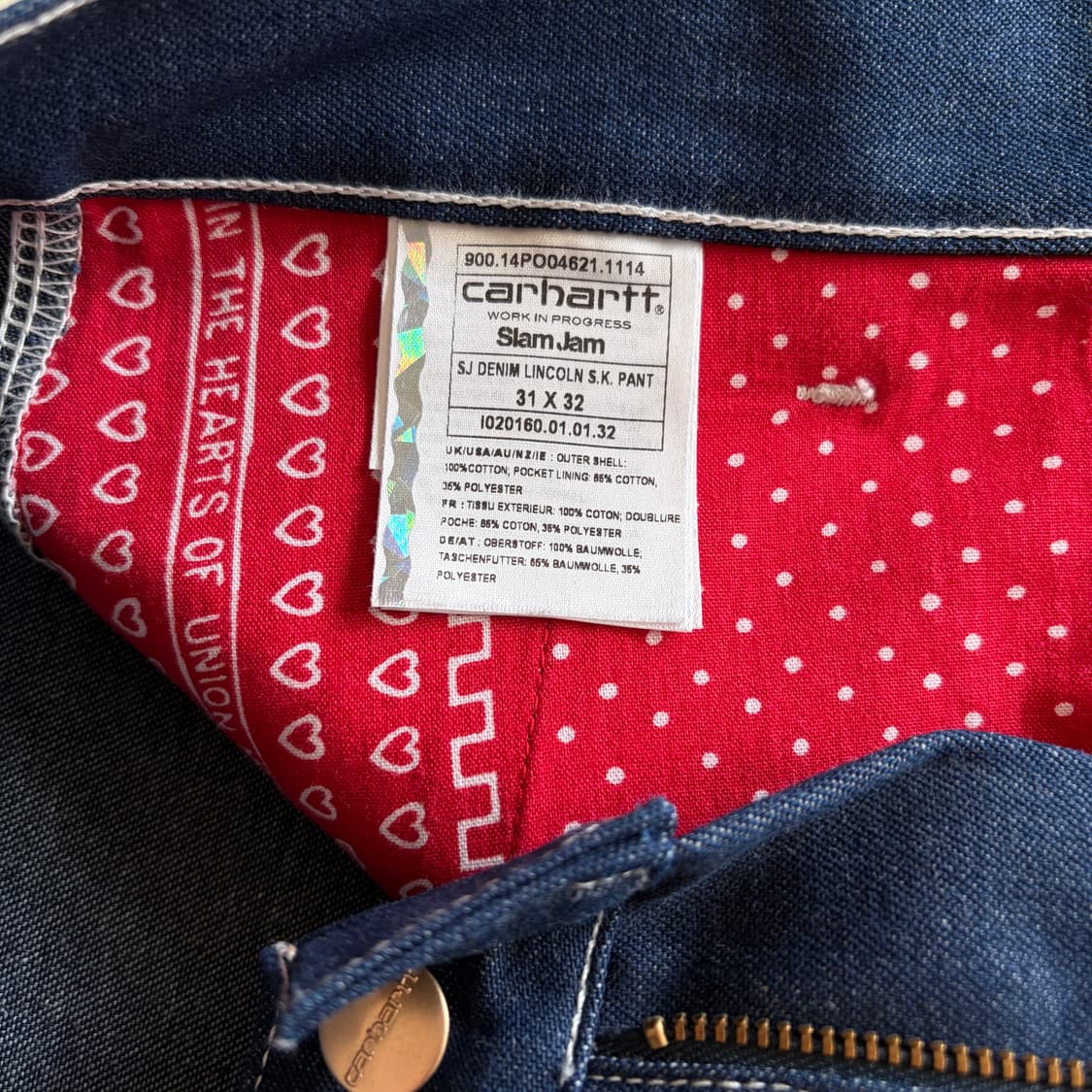 [새상품] Carhartt x Slam Jam 칼하트 x 슬램잼 데님 3 상품이미지6
