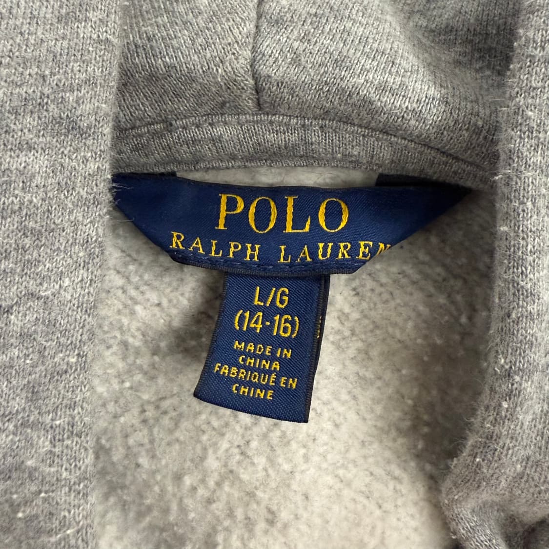 폴로 랄프로렌 그레이 하프 레드 블루 로고 후드집업  상품이미지5