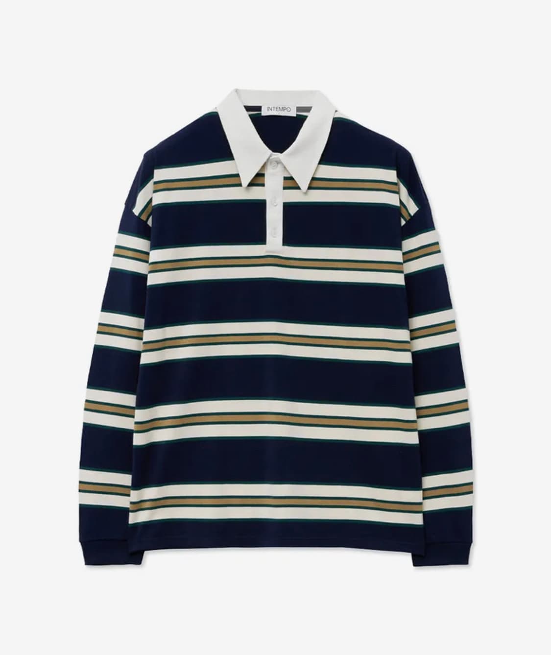 인템포무드 프래피 스트라이프 럭비 티셔츠 네이비 M 상품이미지1
