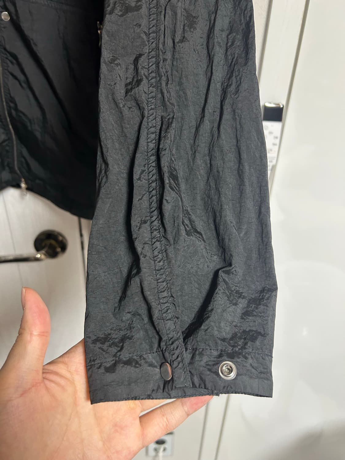 스톤아일랜드 나일론메탈 바람막이 블랙 L 상품이미지4