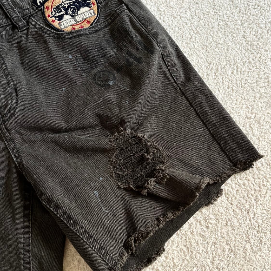 JEEP 지프 핀터깔 y2k 데님 숏팬츠 상품이미지3