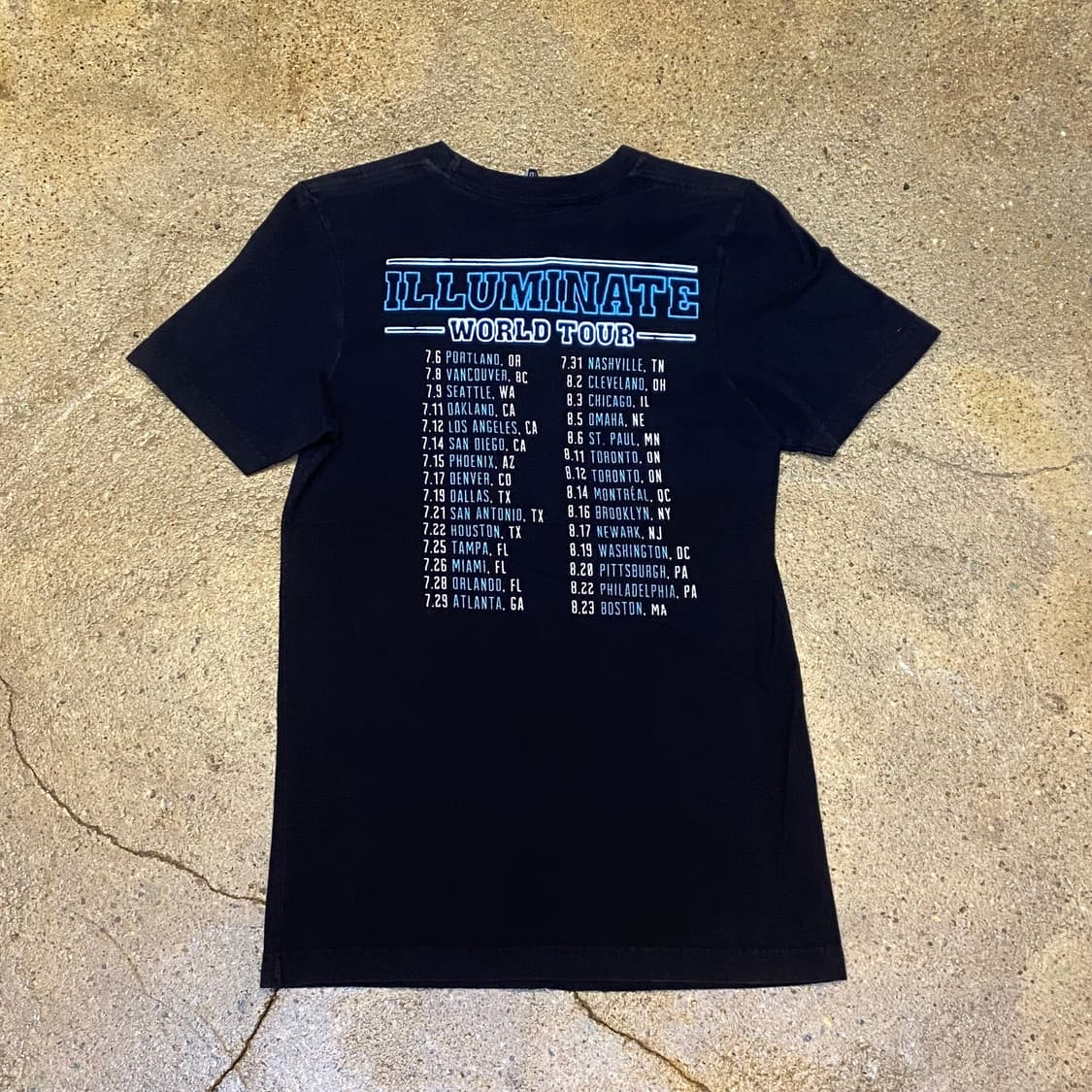 미국 빈티지 션 멘데스 월드투어 굿즈티 반팔티 락티셔츠 상품이미지4