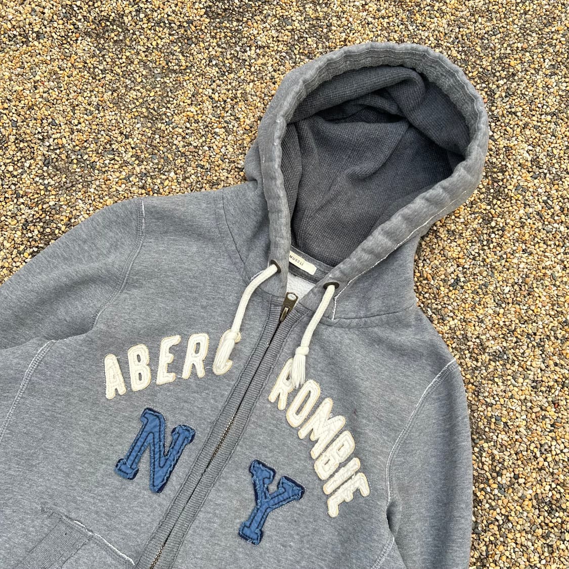 아베크롬비(Abercrombie) 그레이 NY 빈티지 후드집업 상품이미지2