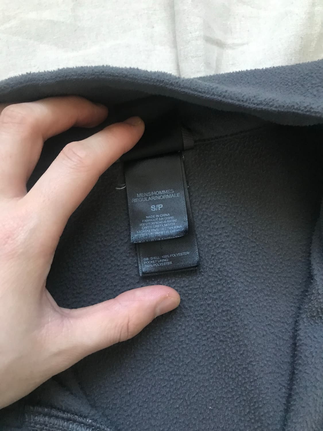 노스페이스 로고 그레이 플리스 집업 상품이미지9