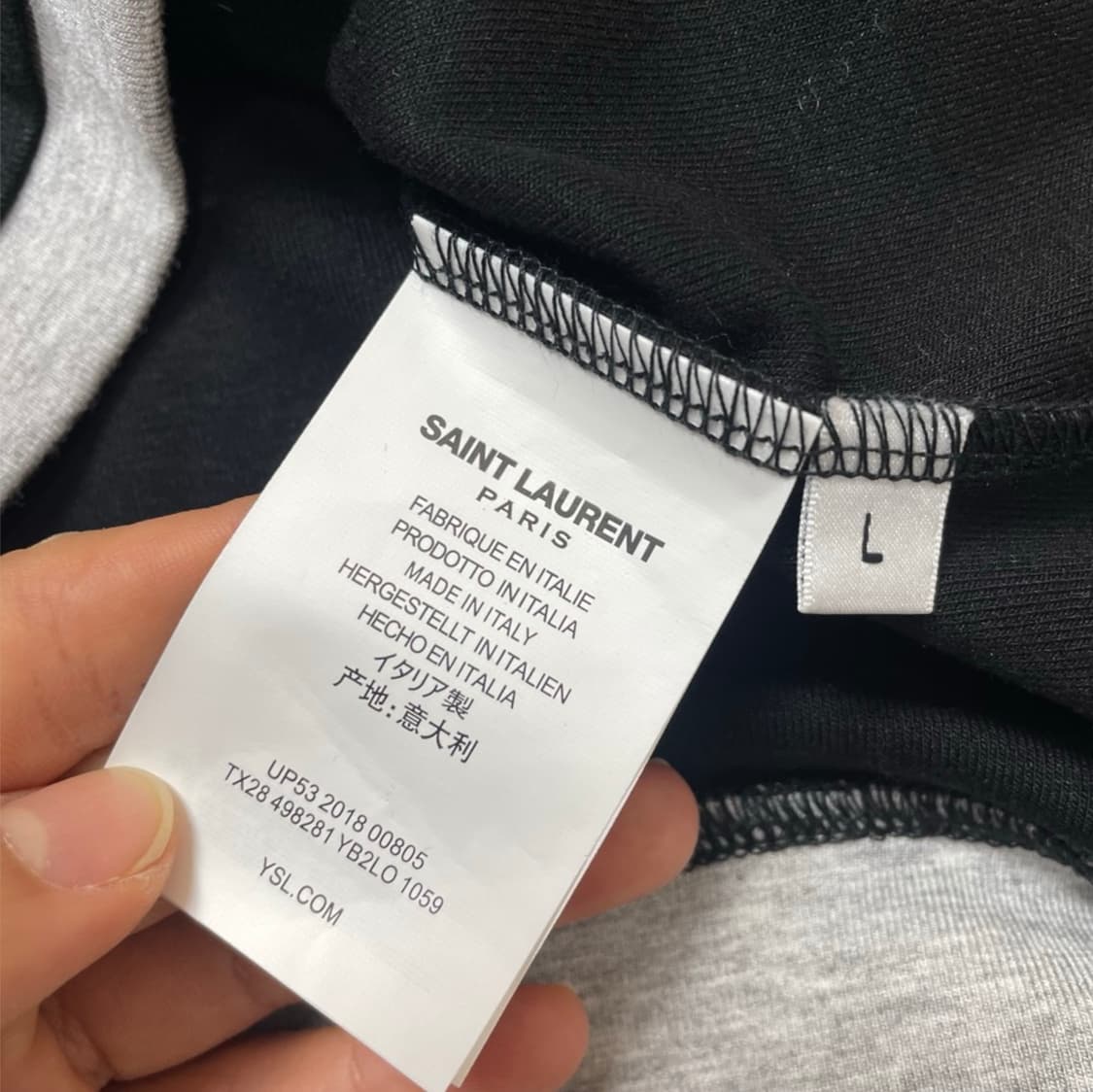생로랑 Saint laurent 블랙 레이어드 긴팔 티셔츠 L 상품이미지3