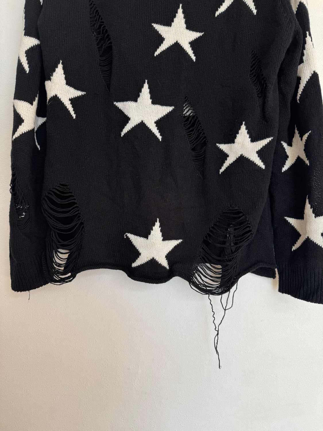 Vtg 빈티지 스타 프린트 그런지 니트 상품이미지4