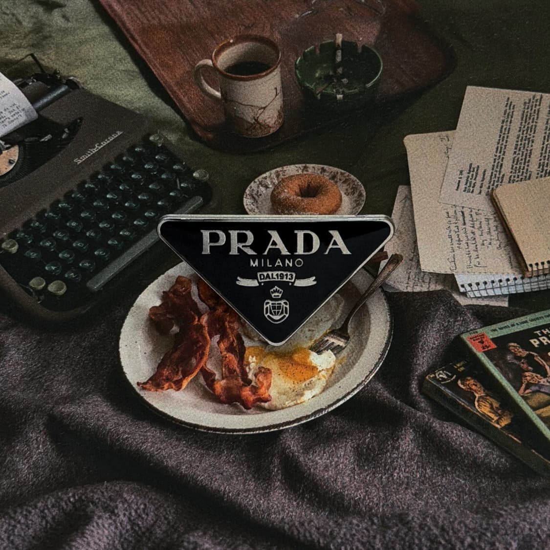 프라다 트라이앵글 메탈 브로치 상품이미지1