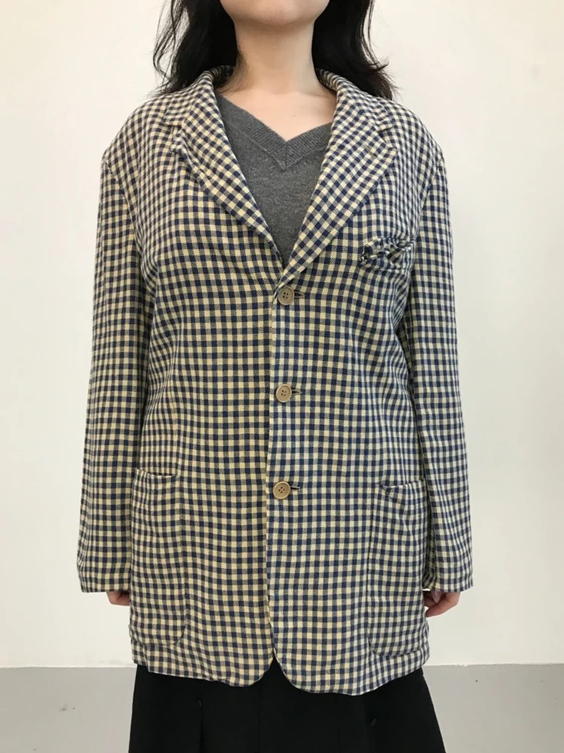 Emporio Armani Check Single Blazer 상품이미지1