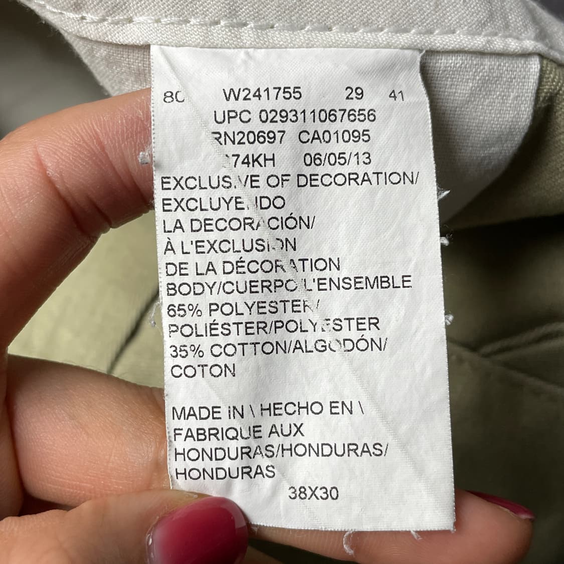 DICKIES 디키즈874 빈티지 베이지 워크 팬츠 A01063 상품이미지10
