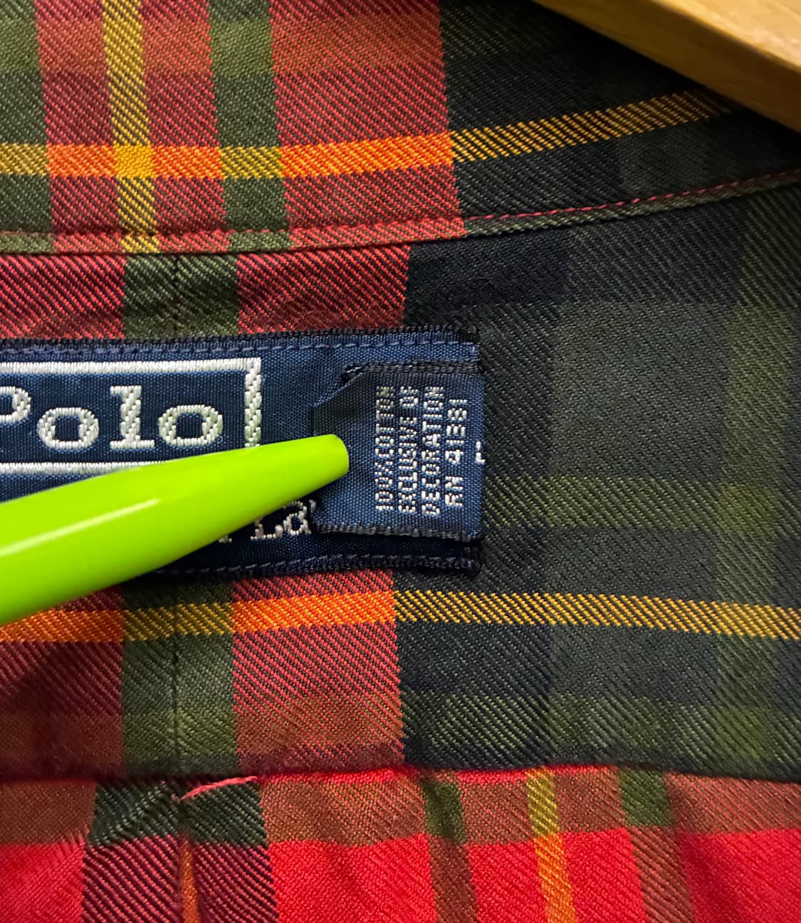 (L)POLO 폴로랄프로렌 타탄체크 포켓 엘보 스웨이드패치 셔츠 상품이미지9