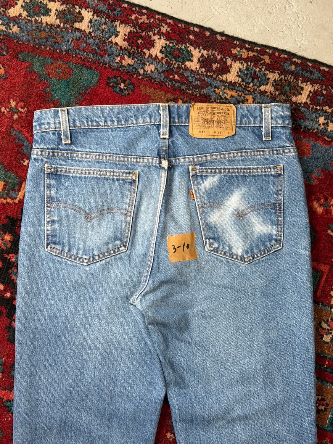 90's USA Made 빈티지 리바이스 517 오렌지탭 부츠컷 데님 상품이미지6