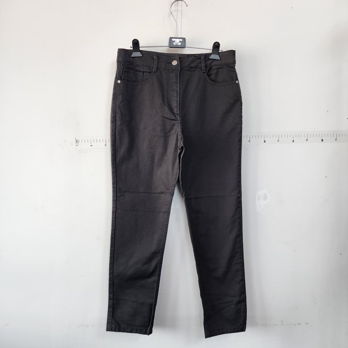 엣지 블랙 데님바지 상품이미지1