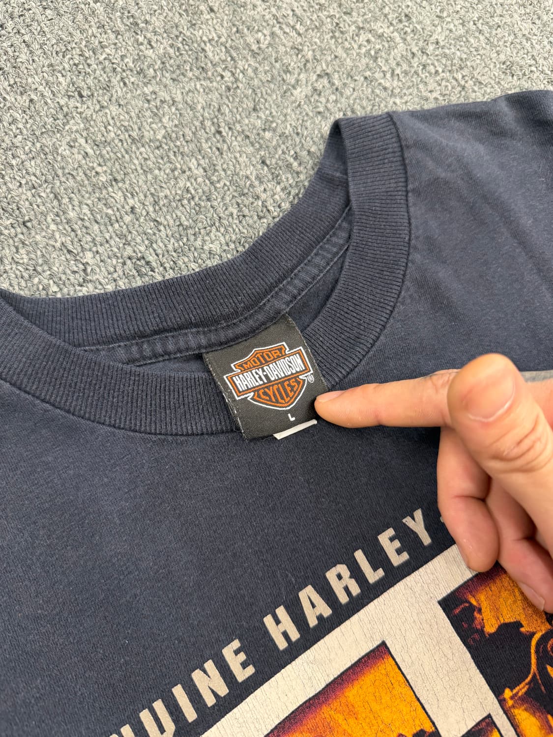 L) 할리데이비슨 빈티지 스모키마운틴 프린팅 반팔 티셔츠 상품이미지3