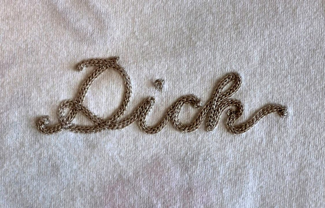 00's Embroidered Chain Stitch Crop Tee 상품이미지2