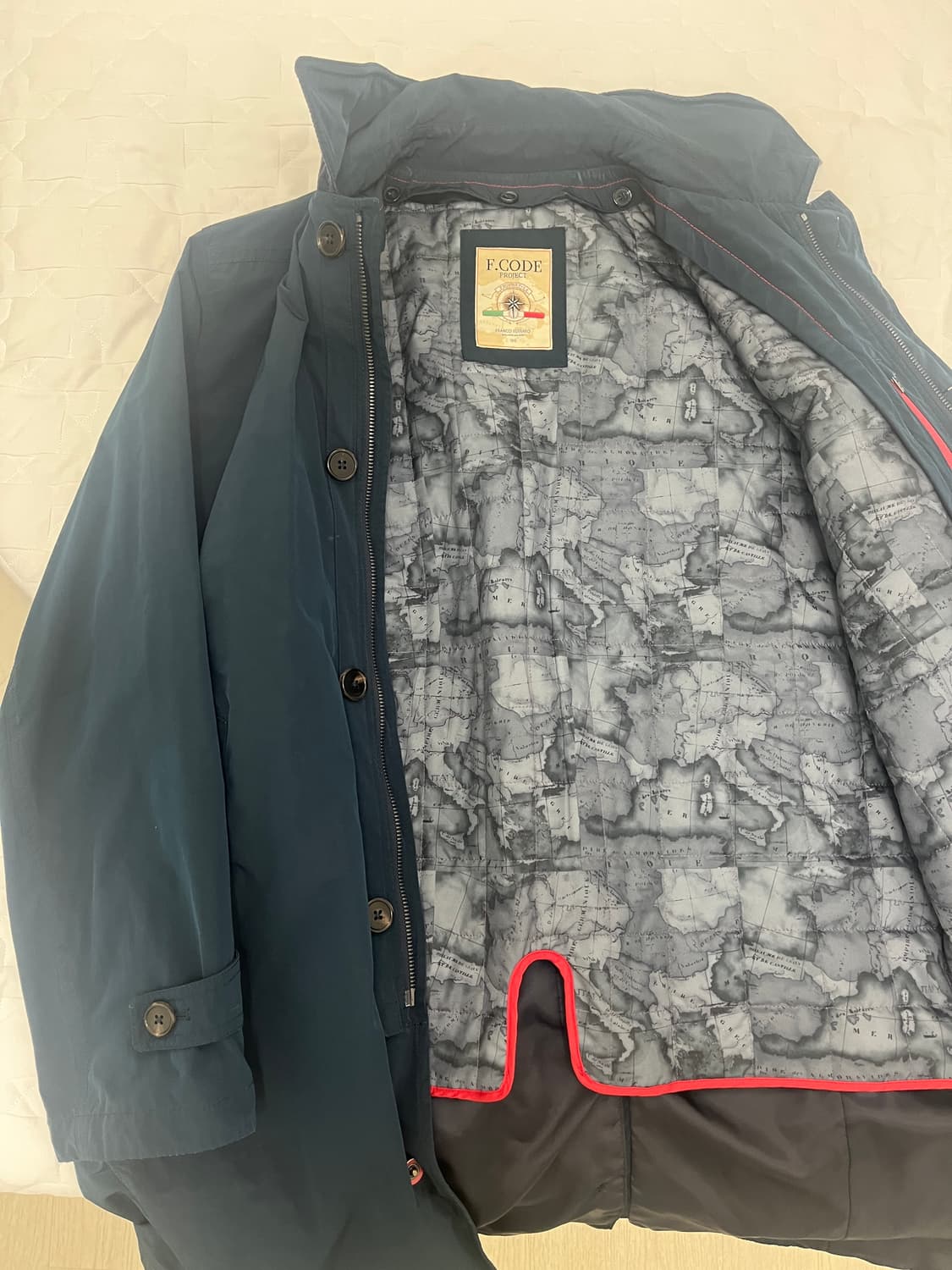 프랑코페라로 남성 코트 자켓 (105 라지) 네이비 상품이미지2