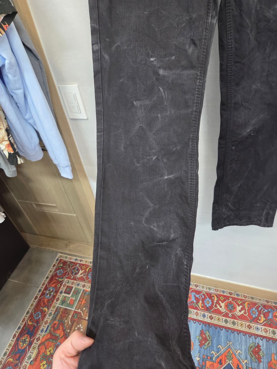 게스 프리미엄 빈티지 스터드 빈티지워싱 데님팬츠 33 상품이미지7