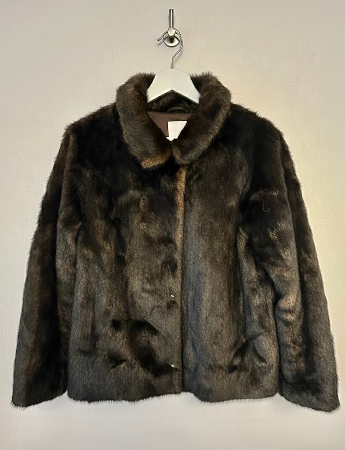 브라운 믹스 퍼 자켓  상품이미지1