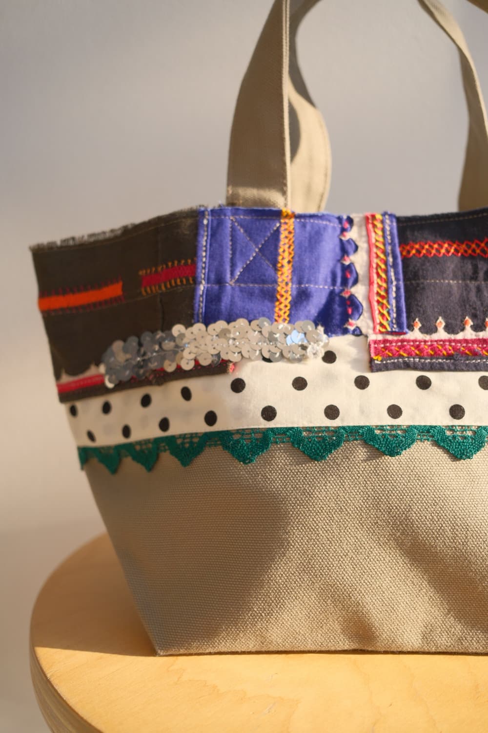 Patch work canvas bag 상품이미지6