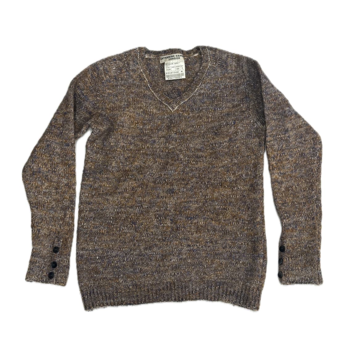 캐서린 햄넷 라떼 그런지 브이넥 니트 히피 에스닉 오리엔탈 상품이미지2