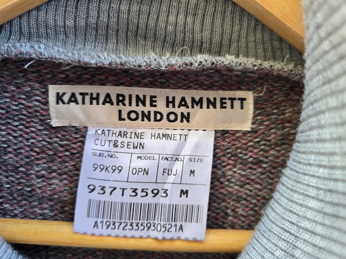 90s 캐서린 햄넷 풀집업 니트 상품이미지5