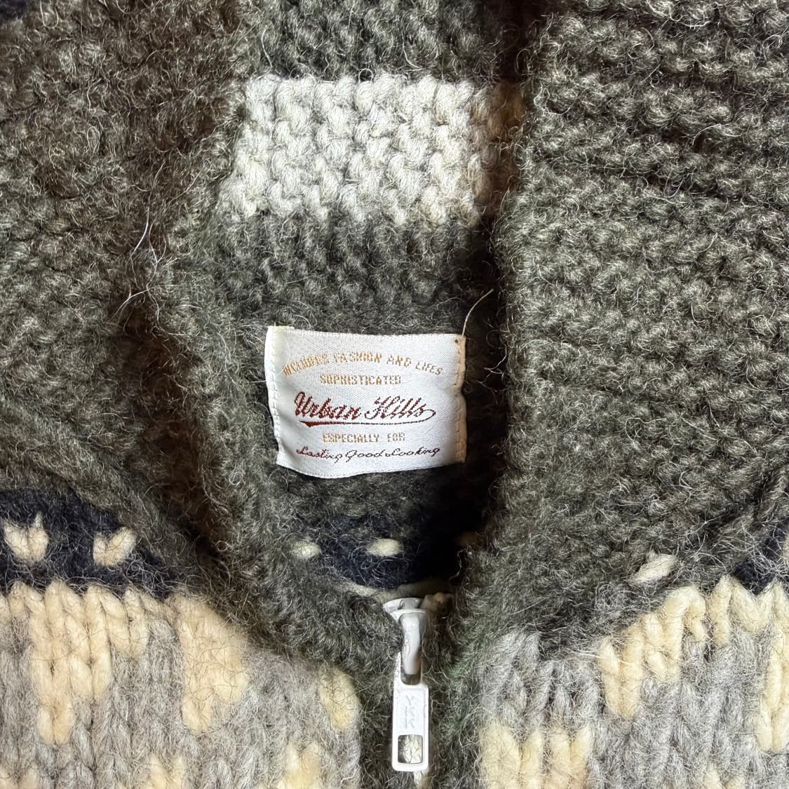 빈티지 울 집업 코위찬 상품이미지2