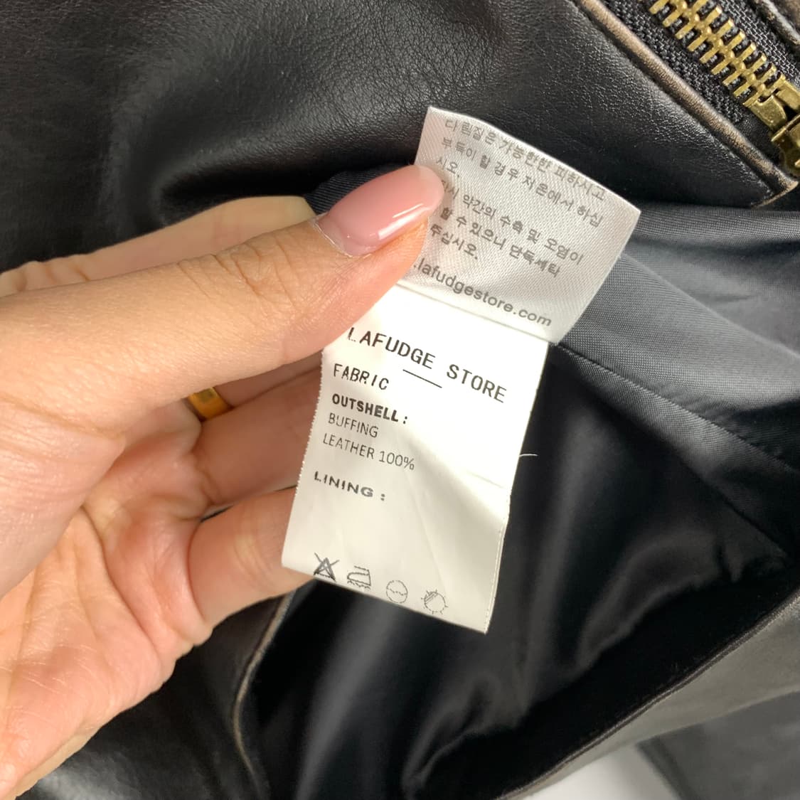 라퍼지스토어 버핑레더 싱글 레더 자켓 상품이미지6