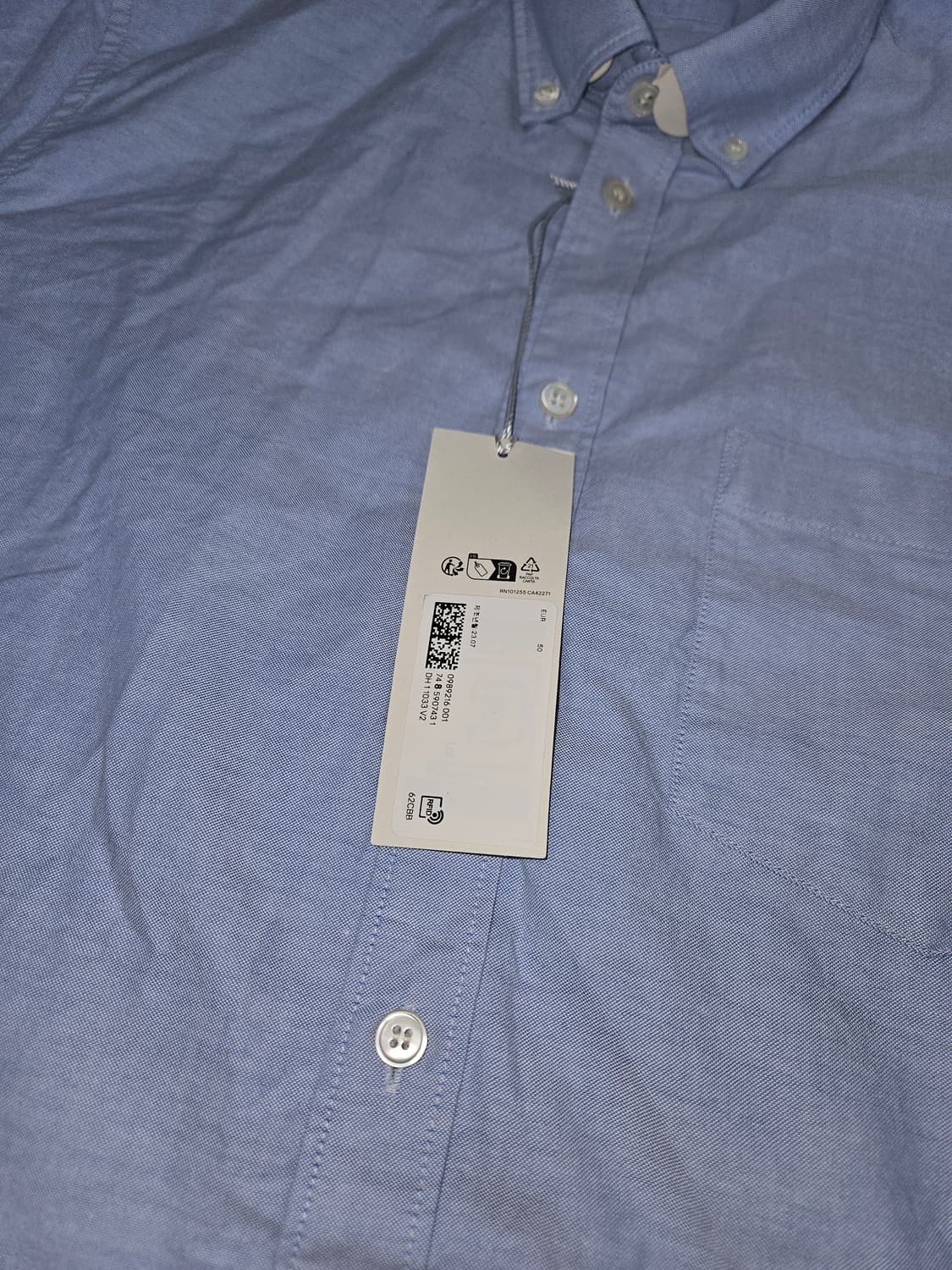 아르켓 ARKET 시그니처 옥스포드 셔츠 린넨 레귤러핏 50 (새상품) 상품이미지2