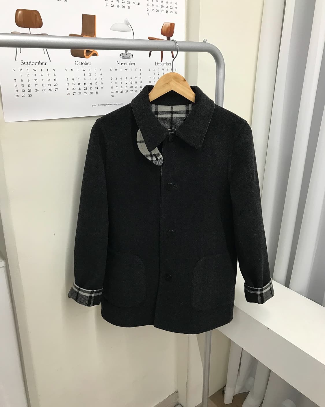 폴로 핸드메이드 리버시블 울 하프 코트 상품이미지1